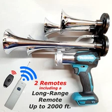 Makita Impact Drill Train Air Horn & Long Range (2000 ft) Remote Control 18v