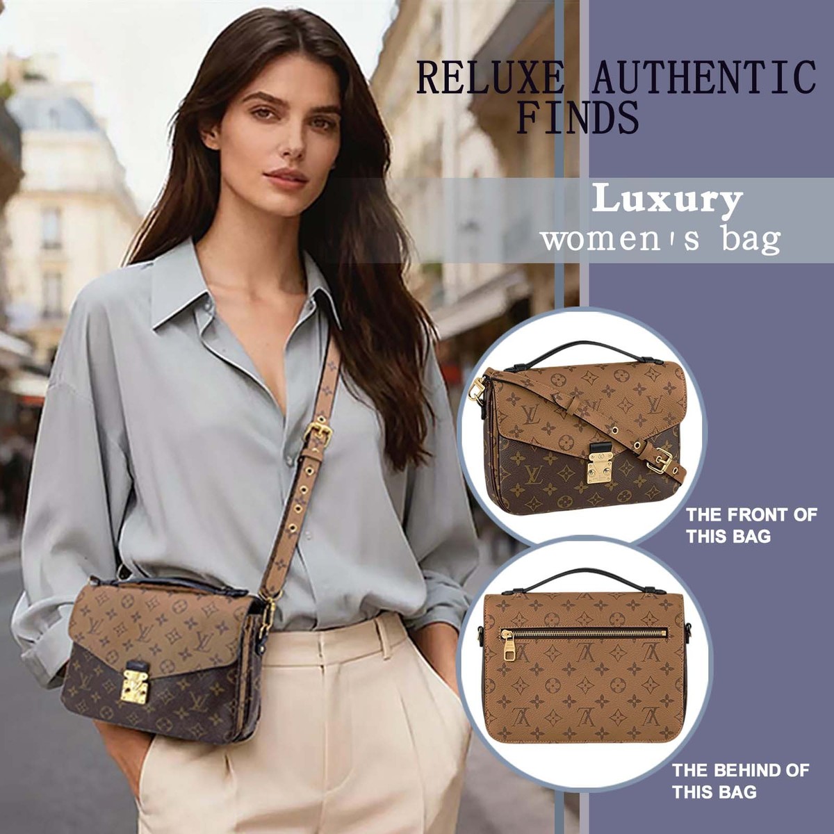 Louis Vuitton Pochette Metis MM Bag Crossbody Purse Monogram