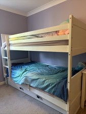 Yoselin Bunk Bed with a Drawer By Harriet Bee, White, 205cmx97cmx153cm, Used