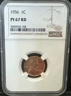 1956 PROOF LINCOLN WHEAT CENT NGC PF67RD