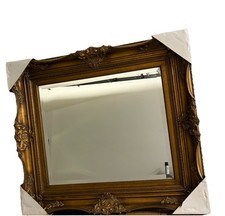 Ornate Gold Framed Wall Mirror 20x24 Decorative Vintage Style