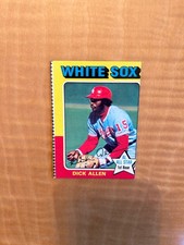1975 TOPPS BASEBALL #400 DICK ALLEN!! RARE MISCUT ERROR!! NR-MINT!! $1 SHIPPING!