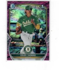 2023 Bowman Chrome Prospects Refractor Fushia Lunar Crater #BCP-32 Colb ID:55196