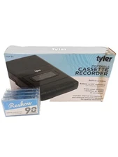 Tyler Portable Recorder Cassette Player TCP-01 Built in Speaker + 4 Blank Tapes