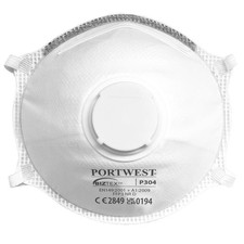 Portwest FFP3 Valved Dolomite Cup Respirator Pack of 10 Lightweight Comfort