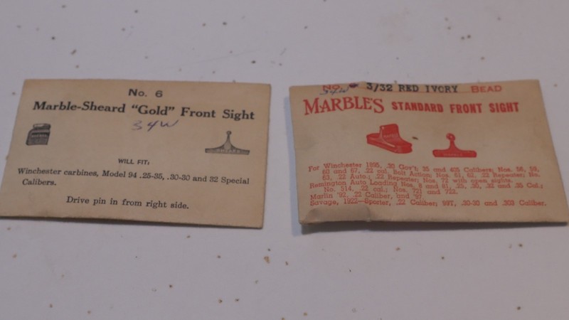 VINTAGE MARBLE'S STANDARD FRONT SIGHT WINCHESTER REMINGTON, GUN PARTS