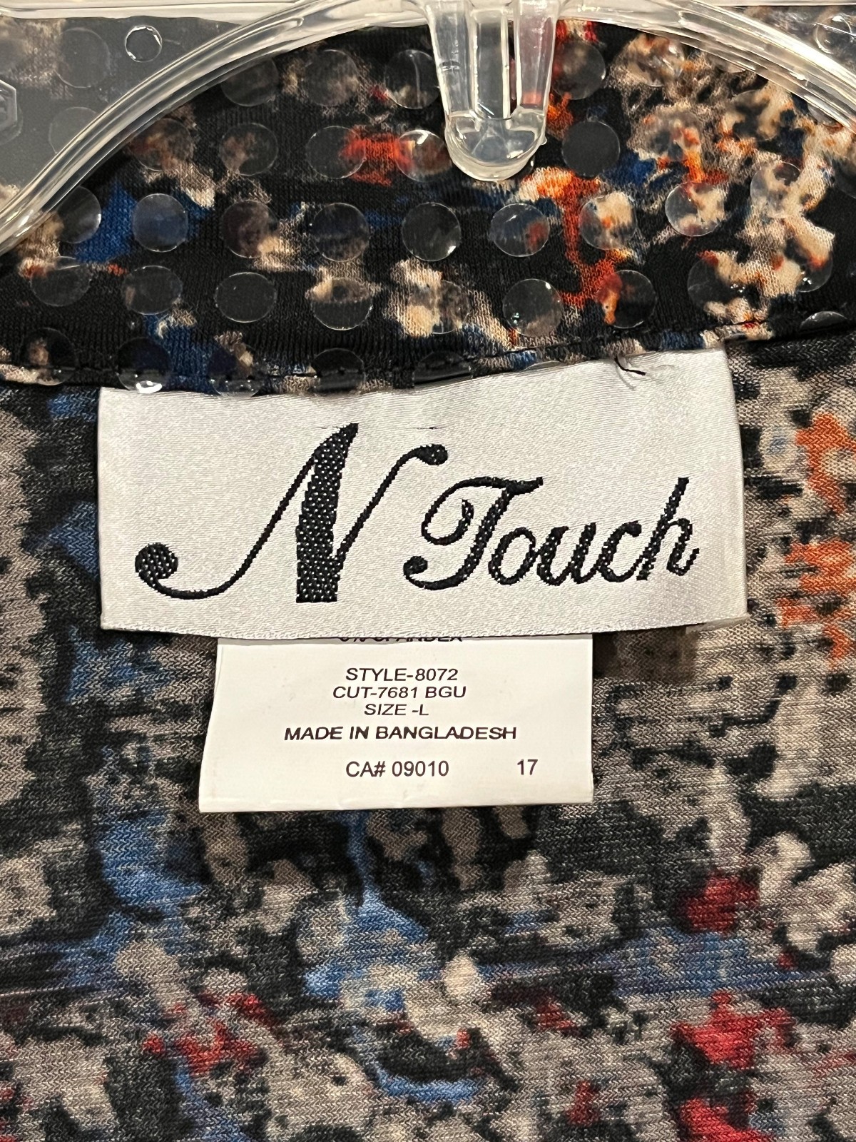 N Touch Sequin Zip Jacket Multicolor Abstract Pat… - image 12