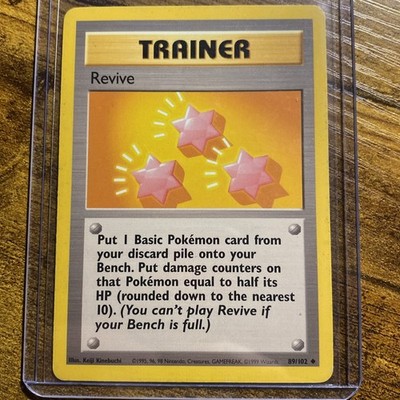 Revive 089/102 Base Set 1st Edition Pokémon TCG 1999 LP