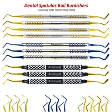 Dental Flat Plastic Composite Filling Instruments Set with Titanium-Coated Tips