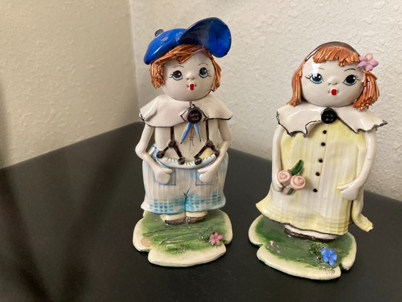 Handmade Raggedy Ann and Andy Figurines