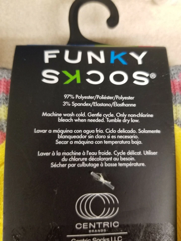 Calcetines Funky Gris con Gnomos Novedad Talla 6-12 Hombre’s Crew Nuevos Con Etiquetas AR382 Foto 3 de 4