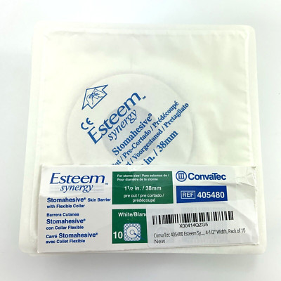 10 Convatec 405480 Esteem Synergy Stomahesive Skin Barrier 1-1/2'' Pre Cut New