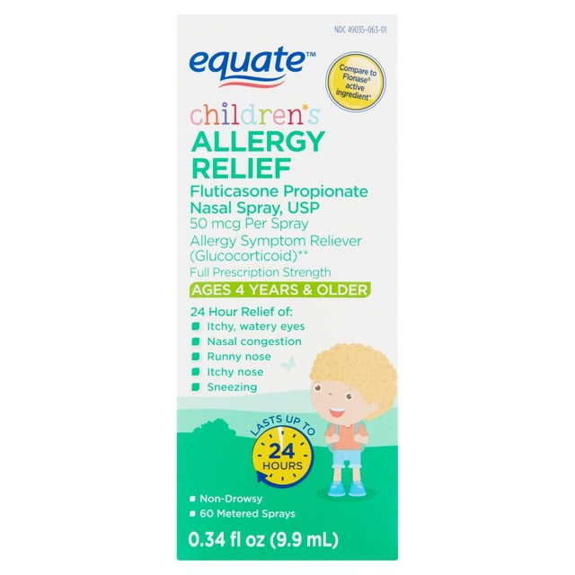 Equate Children's Allergy Relief Fluticasone Propionate Nasal Spray, 0.