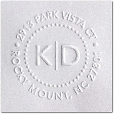 IMPRUE Custom Embosser Seal- Shiny EZ-Seal Decorative Round Personal Address Embosser