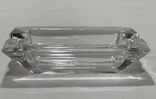 Vtg Clear Glass Rectangular Ashtray 2 Channel Mid Century Modern Retro EBM 6pcs