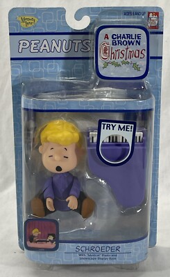 CHARLIE BROWN Christmas SCHROEDER with ''Musical'' Piano & Snowy Display Base NIB