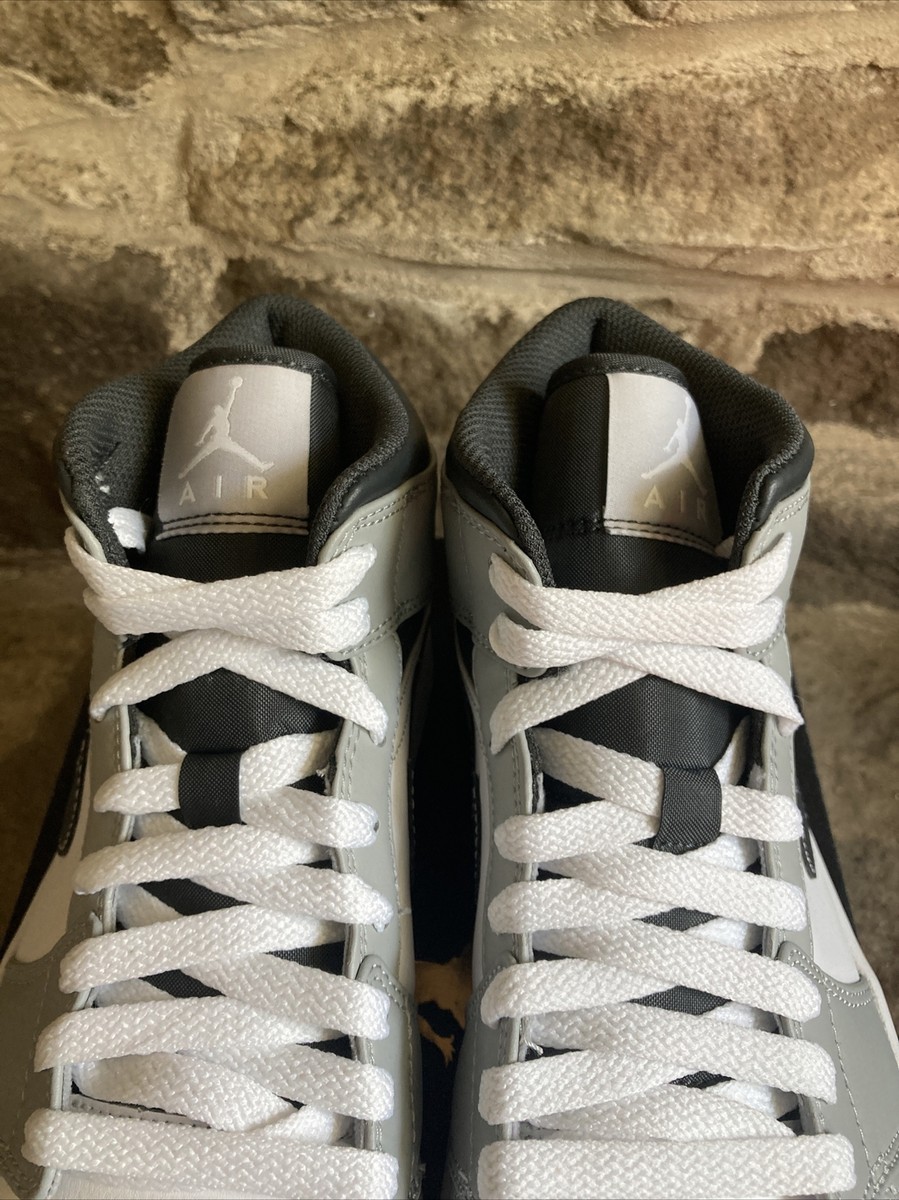 Nike Air Jordan 1 Mid Light Smoke Grey White Anthracite 554724-078