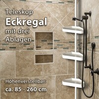 Teleskopregal Eck Regal Bad Regal Ecke Duschecke Duschregal Regal Mit 3 Ablagen