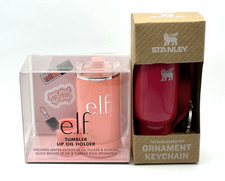 Elf Stanley Soporte de Aceite Labial Pegatina y Adorno Llavero Rojo Coral EDICIÓN LIMITADA