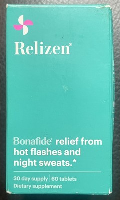 RELIZEN BONAFIDE Hormone Free Relief Hot Flashes & Night Sweats 60ct Exp 3/25