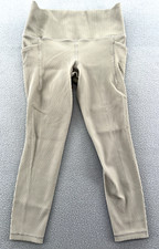 ATHLETA Leggings Womens Sz M Salutation Stash Pocket ll Rib Tight Bluff Grey