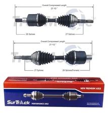 For Chevy GMC Jimmy Sonoma Isuzu Hombre Pair Front CV Axle Shafts SurTrack Set