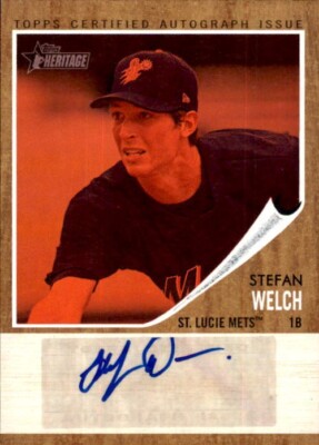 2011 Topps Heritage Minors Real One Autograph /25 Red Tint Stefan Welch #RA-SW