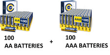 Allmax AAA  AA Maximum Power Alkaline Triple A  Double A Batteries 200 Count 