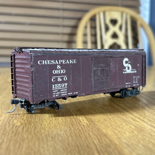 Coche de carga vintage Atlas escala HO Chesapeake Ohio C&O 15597 desgastado original | Condition: Used
