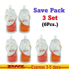 GLATT 0 SCHWARZKOPF Hair Straightening Rebonding Straightener Cream Curly 6pcs 