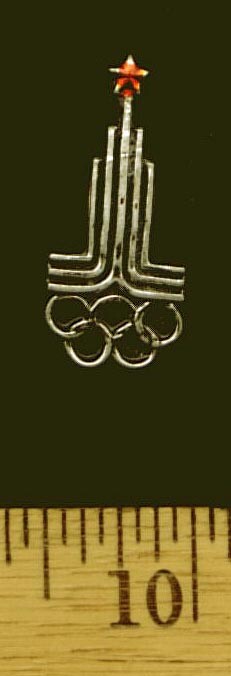 Moscow Olympic XXII Olympic 1980 GAME Logo EMBLEM ORIGINAL METAL