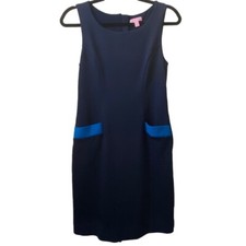 👗 Lilly Pulitzer Allaine Shift Dress | Size S | Navy Blue Knit Sheath Dress 👗