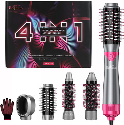 Brightup Blow Dryer Brush & Volumizer with Negative Ionic Technology, Detachable