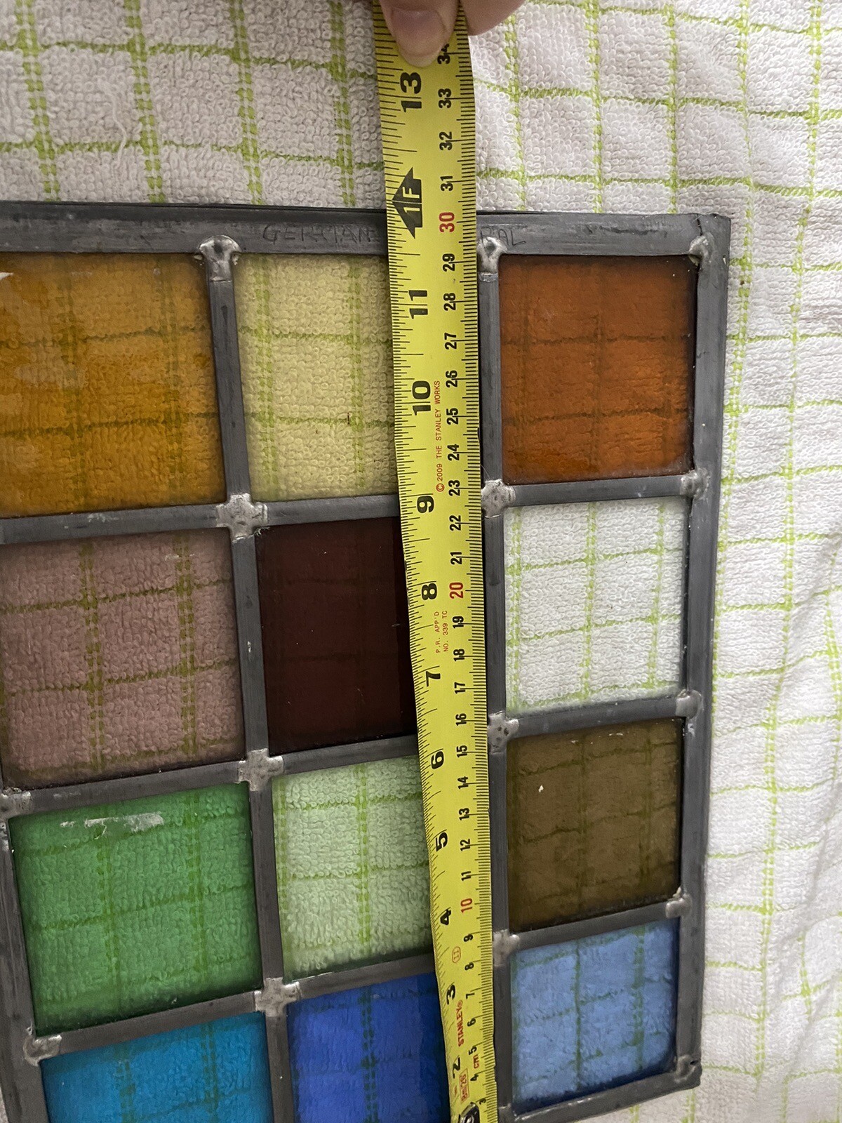 Vintage window stained glass panel eBay