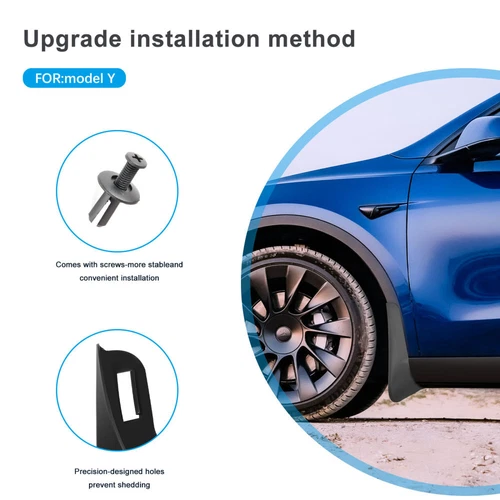 New Mud Flaps for Tesla Model Y 2020-2023 No Drilling Required Splash Guards US - Picture 5 of 12