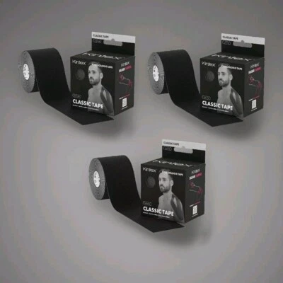 KINTEX👍🏻Kinesiologie Tape 3 Rollen black/schwarz 5 cm x 5 m SPORT PHYSIO REHA