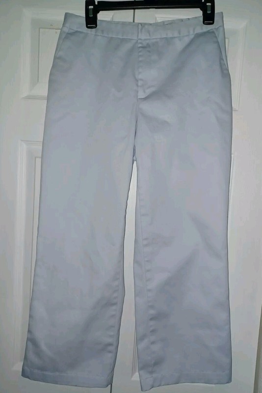 LADIES lLIGHTTBLUE LONG CAPRIS FLAT FRONT BY OLD NAVY SIZE 8 EUC