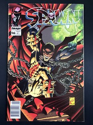 Spawn #16 NEWSSTAND UPC Image Comics 1st Print Todd McFarlane Art 1992 ...