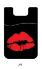Red Lips Smart Wallet Card Holder For Smart Phone iPhone Seld Adhesive Pocket