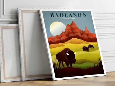 Badlands Bison South Dakota Decal Sticker - 3.75" X 2.5" Vinyl Buffalo Sticker, Made In USA 10 thumbnail image