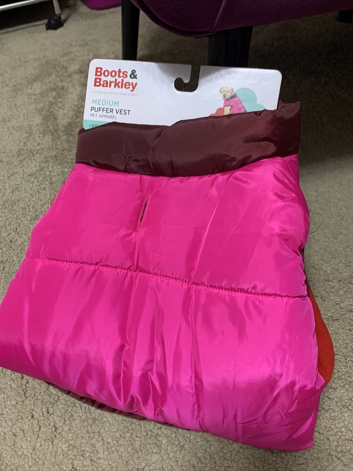 Abrigo Chaleco Boots & Barkley Rosa Puffa Perro Talla MEDIANO Foto 2 de 4