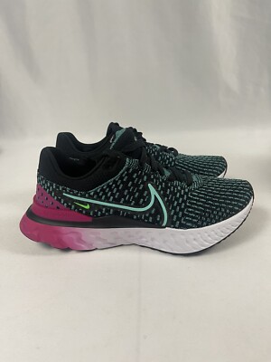 Nike React Infinity Run Flyknit 3 Black Turquoise DD3024-003 Women s Size 8 NEW