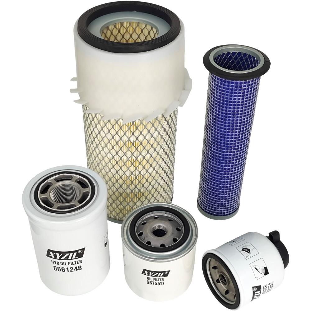 リリカ　0527 Oil Filter Air Filter Skid Steer Filter Kit Fit for Bobcat 751 753