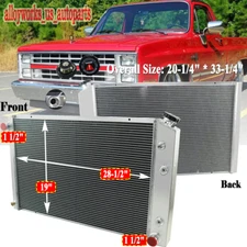 Aluminum 3-Row Radiator For 1973-1987 Chevy Truck Blazer K10 K20 C K C10 C20 C30