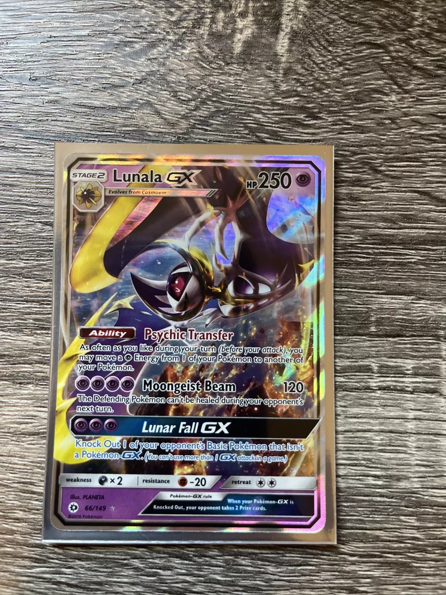 Lunala GX 66/149 Sun & Moon Base Set Ultra Rare Pokemon TCG Near