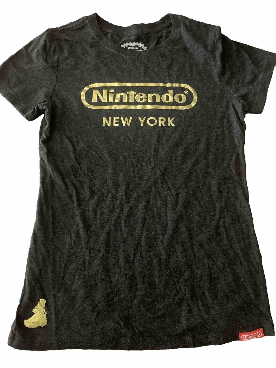 Nintendo Official New York Grey Black Short Sleeve T-Shirt Nintendo Official New York Grey Black Short Sleeve T-Shirt