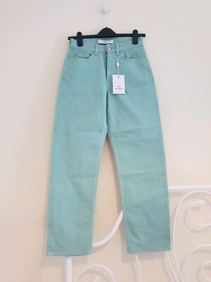 Ha vinto Hundred Verde Perla Madre High Rise Jeans Taglia W25 estate alla  moda blogger chic | eBay