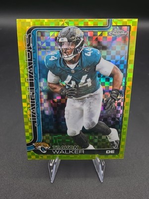 2025 Topps Chrome- Travon Walker #141 Lime Green X-Fractor 