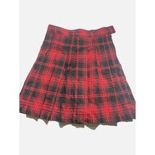 Rare Editions Pleated Skirt Girls Size 8 Red Black Plaid School Uniform Preppy