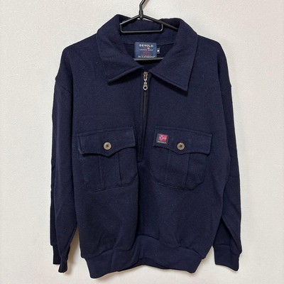 DEVOLD Navy Half Zip Knit Sweater M